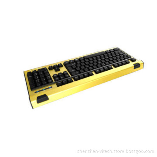 Custom flexible overlay mechanical keyboard with blue color